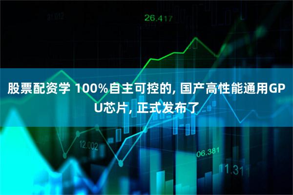股票配资学 100%自主可控的, 国产高性能通用GPU芯片, 正式发布了